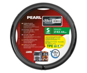 ΚΑΛΥΜΜΑ ΤΙΜΟΝΙΟΥ ΦΟΡΤΗΓΟΥ PEARL BLACK ΔΕΡΜΑΤΙΝΗ ΜΑΥΡΟ (S) 42-44cm ΟΙΚΟΛΟΓΙΚΟ ΚΑΙ ΑΟΣΜΟ