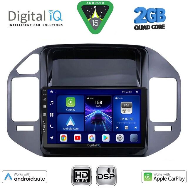 DIGITAL IQ BXC 3444BL_CPAA (9inc) MULTIMEDIA TABLET for MITSUBISHI PAJERO mod. 1999-2006