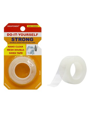 ΔΙΑΦΑΝΗ ΤΑΙΝΙΑ ΔΙΠΛΗΣ ΟΨΕΩΣ 18mm*2m HT-05587