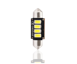 ΛΑΜΠΑΚΙΑ ΠΛΑΦΟΝΙΕΡΑΣ C5W/C10W 12V 2W SV8,5 36mm CAN-BUS+RADIATOR LED 4xSMD5730 ΛΕΥΚΟ BLISTER 1τεμ
