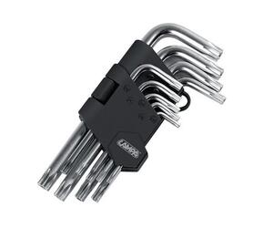 TORX ΚΛΕΙΔΙΑ 9 ΤΕΜΑΧΙΩΝ (T10/15/20/25/27/30/40/45/50)  ΧΡΩΜΙΟ-ΒΑΝΑΔΙΟ (CRV)