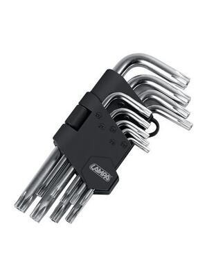 TORX ΚΛΕΙΔΙΑ 9 ΤΕΜΑΧΙΩΝ (T10/15/20/25/27/30/40/45/50)  ΧΡΩΜΙΟ-ΒΑΝΑΔΙΟ (CRV)