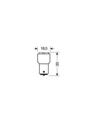 P21W 24V BA15s 15lm HYPER-LED12 ΠΟΡΤΟΚΑΛΙ (ΜΟΝΟΠΟΛΙΚΟ) BLISTER 1ΤΕΜ.