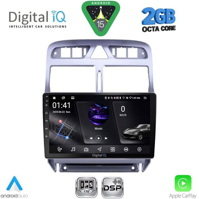 DIGITAL IQ RSF 4512_CPA (9inc) MULTIMEDIA TABLET for PEUGEOT 307 mod. 2001-2008