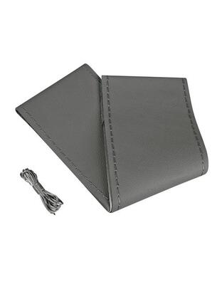 Lampa Κάλυμμα Τιμονιού Αυτοκινήτου Standard Leather Top Grip Δετό 37-39εκ. Άοσμο Γνήσιο Δέρμα ενιαίο Γκρί 1-τεμ. (L3301.2)