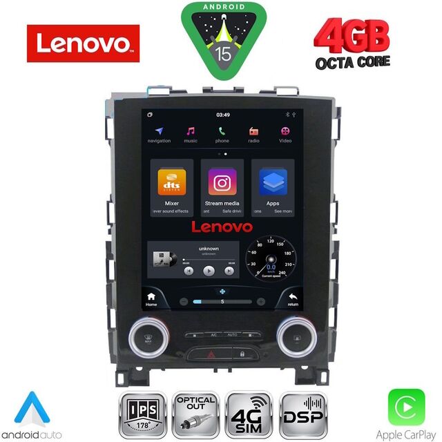 LENOVO SSX 9998_CPA TESLA STYLE for RENAULT KOLEOS - MEGANE mod. 2016-2025