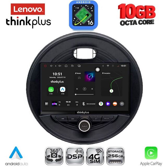 LENOVO RTG 6066_CPA (9inc) MULTIMEDIA TABLET for MINI COOPER (F55-56-F57) mod. 2015-2024 - CLUBMAN (F54) mod. 2015-2024 - ROADSTER (F59) mod. 2014-2024 - COUNTRYMAN (F60) mod. 2016-2024
