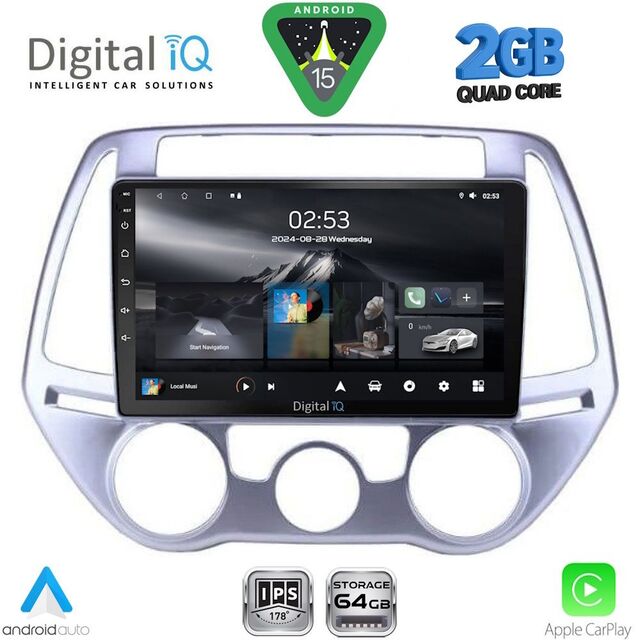 DIGITAL IQ RSD 1227_CPA A/C (9inc) MULTIMEDIA TABLET for HYUNDAI i20 mod. 2008-2012