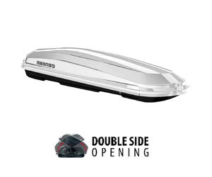 Menabo – Μπαγκαζιέρα Οροφής Diamond 450 Duo White Λευκή Γυαλιστερή 450L για Επιπλέον Αποσκευές Ταξιδιού – 1 Τεμ. (9300/MB)