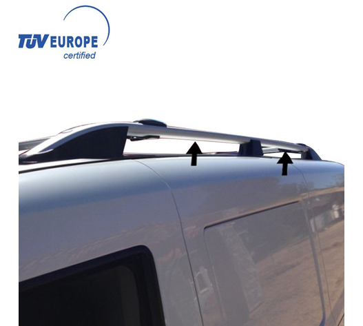 ΜΠΑΡΕΣ ΟΡΟΦΗΣ ΓΙΑ FIAT DOBLO 2010-2022 / OPEL COMBO 2010-2018 ΠΑΡΑΛΛΗΛΕΣ ΑΛΟΥΜΙΝΙΟΥ L2 ΑΣΗΜΙ (ΜΟΝΟ ΔΙΑΚΟΣΜΗΤΙΚΕΣ)