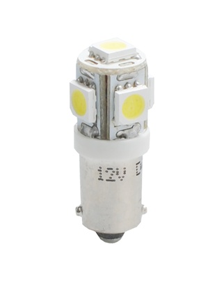 T4W 12V 1,2W BA9s (ΜΙΝΙΟΝ) LED 5xSMD5050 ΛΕΥΚΟ BLISTER 2ΤΕΜ. M-TECH