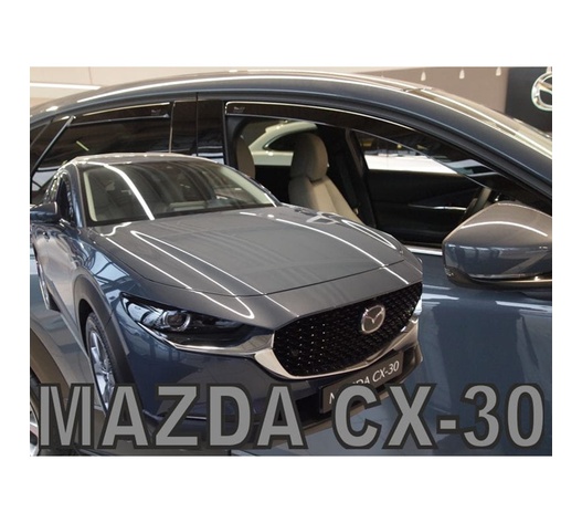 ΑΝΕΜΟΘΡΑΥΣΤΕΣ ΓΙΑ MAZDA CX-30 5D 2019+ ΣΕΤ ΑΥΤΟΚΙΝΗΤΟΥ ΑΠΟ ΕΥΚΑΜΠΤΟ ΦΙΜΕ ΠΛΑΣΤΙΚΟ HEKO - 4 ΤΕΜ.