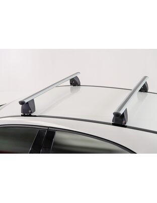 ΜΠΑΡΕΣ ΟΡΟΦΗΣ ΑΛΟΥΜΙΝΙΟΥ DELTA L SILVER 141 cm ROOF RACK ΣΕΤ ΣΕ ΑΣΗΜΙ ΧΡΩΜΑ ΜΕ ΠΡΟΣΤΑΤΕΥΤΙΚΑ ΚΑΠΑΚΙΑ ΑΚΡΩΝ ΓΙΑ ΑΠΛΗ ΟΡΟΦΗ MENABO - 2 ΤΕΜ.