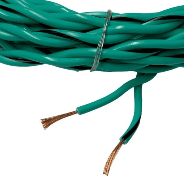 Καλώδια ηχείων (twinned) 2x1,00mm² 100% OFC 1 meter Auto-Connect  Green720SCTGRN210L2