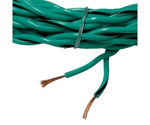 Καλώδια ηχείων (twinned) 2x1,00mm² 100% OFC 1 meter Auto-Connect  Green720SCTGRN210L2