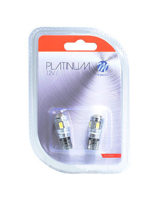 T10 W5W 12V W2,1x9,5d LED 6xSMD5730 ΛΕΥΚΟ (ΚΑΡΦΩΤΟ CAN-BUS) 2ΤΕΜ. M-TECH