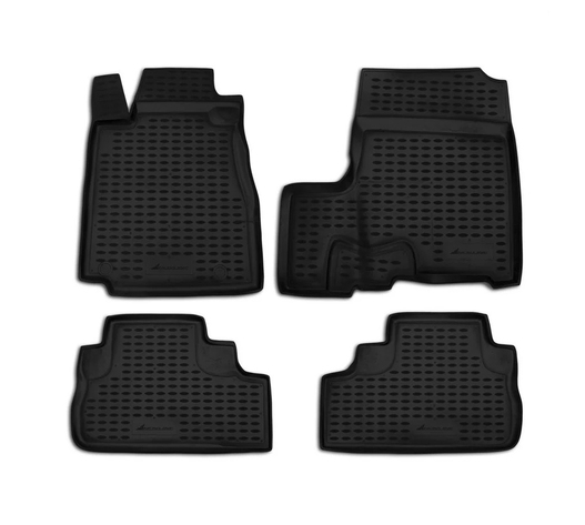 ΠΑΤΑΚΙΑ ΣΕ ΣΚΑΦΗ TPE ΛΑΣΤΙΧΟ ΓΙΑ HONDA CR-V III 2007+  ΣΕ ΜΑΥΡΟ ΧΡΩΜΑ NOVLINE - 4 ΤΕΜ.