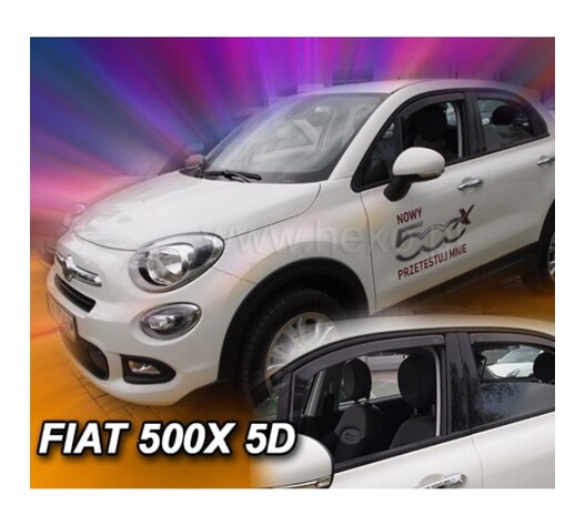 ΑΝΕΜΟΘΡΑΥΣΤΕΣ ΓΙΑ FIAT 500X 5D 2015 ΣΕΤ ΑΥΤΟΚΙΝΗΤΟΥ ΑΠΟ ΕΥΚΑΜΠΤΟ ΦΙΜΕ ΠΛΑΣΤΙΚΟ HEKO - 4 ΤΕΜ.