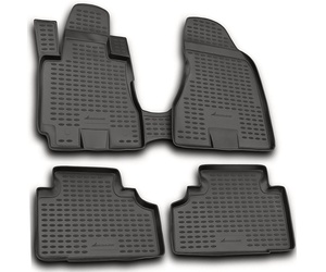 ΠΑΤΑΚΙΑ ΣΕ ΣΚΑΦΗ TPE ΛΑΣΤΙΧΟ ΓΙΑ HYUNDAI TUCSON 04/2004-02/2010  ΣΕ ΑΝΘΡΑΚΙ ΣΚΟΥΡΟ ΓΚΡΙ ΧΡΩΜΑ NOVLINE - 4 ΤΕΜ.