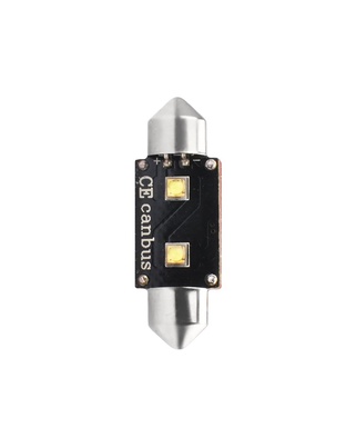 ΛΑΜΠΑΚΙ ΠΛΑΦΟΝΙΕΡΑΣ C5W/C10W 12V 6W SV8,5 36mm CAN-BUS+RADIATOR LED 2xHP CREE ΛΕΥΚΟ BLISTER - 1 ΤΕΜ.