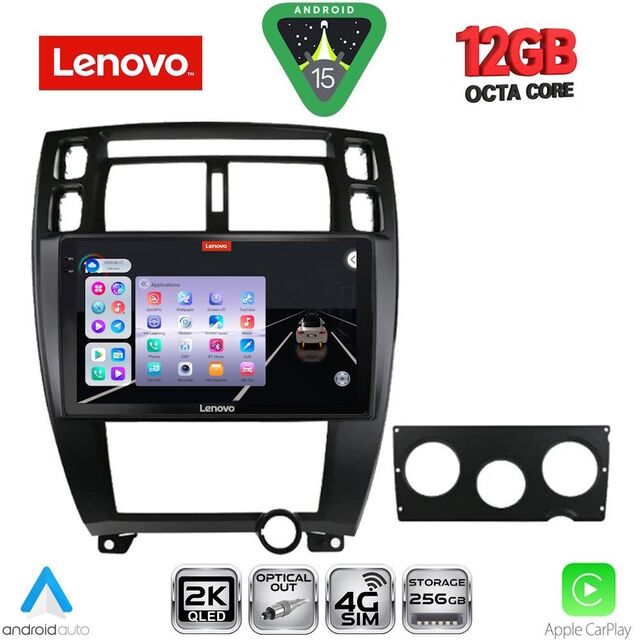 LENOVO SSZ 12241BL_CPA (10inc) MULTIMEDIA TABLET for HYUNDAI TUCSON mod. 2004-2010 (BLACK)