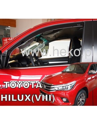 ΑΝΕΜΟΘΡΑΥΣΤΕΣ ΓΙΑ TOYOTA HILUX 4D 2016+ ΖΕΥΓΑΡΙ ΑΠΟ ΕΥΚΑΜΠΤΟ ΦΙΜΕ ΠΛΑΣΤΙΚΟ HEKO - 2 ΤΕΜ.