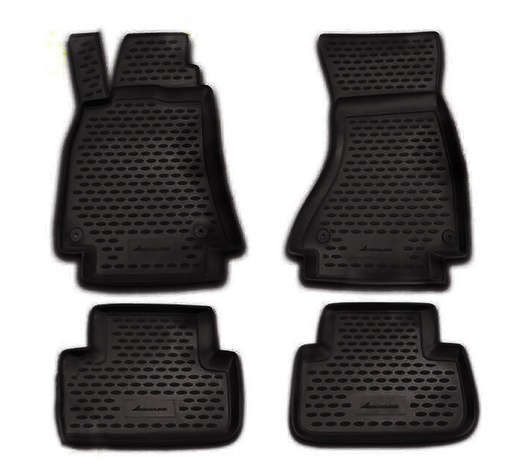 ΠΑΤΑΚΙΑ ΣΕ ΣΚΑΦΗ TPE ΛΑΣΤΙΧΟ ΓΙΑ AUDI A4 B6 4D 2000-2007  ΣΕ ΜΑΥΡΟ ΧΡΩΜΑ NOVLINE - 4 ΤΕΜ.