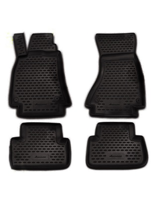 ΠΑΤΑΚΙΑ ΣΕ ΣΚΑΦΗ TPE ΛΑΣΤΙΧΟ ΓΙΑ AUDI A4 B6 4D 2000-2007  ΣΕ ΜΑΥΡΟ ΧΡΩΜΑ NOVLINE - 4 ΤΕΜ.