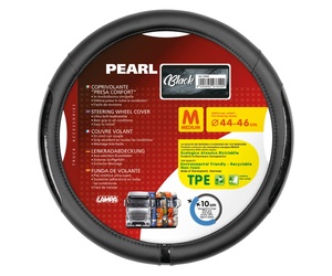 ΚΑΛΥΜΜΑ ΤΙΜΟΝΙΟΥ ΦΟΡΤΗΓΟΥ PEARL BLACK ΔΕΡΜΑΤΙΝΗ ΜΑΥΡΟ (M) 44-46cm ΟΙΚΟΛΟΓΙΚΟ ΚΑΙ ΑΟΣΜΟ