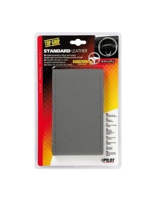 Lampa Κάλυμμα Τιμονιού Αυτοκινήτου Standard Leather Top Grip Δετό 37-39εκ. Άοσμο Γνήσιο Δέρμα ενιαίο Γκρί 1-τεμ. (L3301.2)