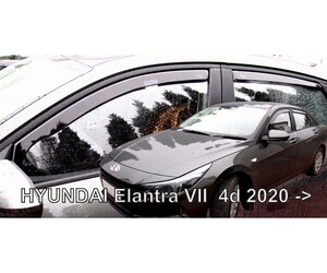 ΑΝΕΜΟΘΡΑΥΣΤΕΣ ΓΙΑ HYUNDAI ELANTRA 4D 2020+ ΣΕΤ ΑΥΤΟΚΙΝΗΤΟΥ ΑΠΟ ΕΥΚΑΜΠΤΟ ΦΙΜΕ ΠΛΑΣΤΙΚΟ HEKO - 4 ΤΕΜ.