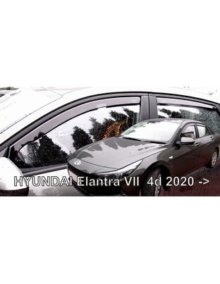 ΑΝΕΜΟΘΡΑΥΣΤΕΣ ΓΙΑ HYUNDAI ELANTRA 4D 2020+ ΣΕΤ ΑΥΤΟΚΙΝΗΤΟΥ ΑΠΟ ΕΥΚΑΜΠΤΟ ΦΙΜΕ ΠΛΑΣΤΙΚΟ HEKO - 4 ΤΕΜ.