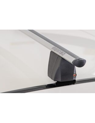 ΜΠΑΡΕΣ ΟΡΟΦΗΣ ΑΛΟΥΜΙΝΙΟΥ DELTA L SILVER 141 cm ROOF RACK ΣΕΤ ΣΕ ΑΣΗΜΙ ΧΡΩΜΑ ΜΕ ΠΡΟΣΤΑΤΕΥΤΙΚΑ ΚΑΠΑΚΙΑ ΑΚΡΩΝ ΓΙΑ ΑΠΛΗ ΟΡΟΦΗ MENABO - 2 ΤΕΜ.