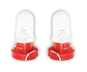 ΛΑΜΠΑΚΙΑ LED T3 12V LED 6.000K ΚΟΚΚΙΝΟ ΦΩΣ 8mm DGA - 2ΤΕΜ.