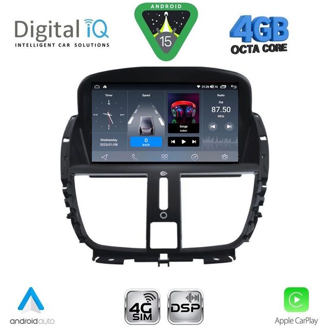 DIGITAL IQ BLG 407_CPA (7″ DECK) MULTIMEDIA OEM for PEUGEOT 207 mod. 2007-2017