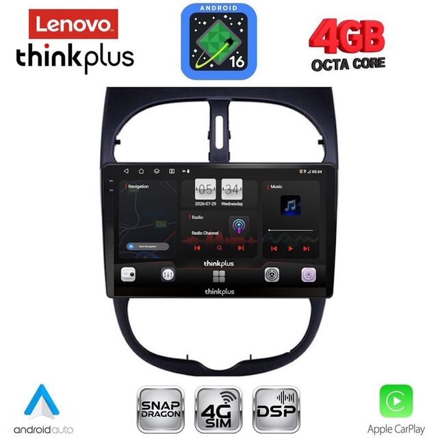LENOVO LTG 7506_CPA (9inc) MULTIMEDIA TABLET for PEUGEOT 206 mod. 1998-2006