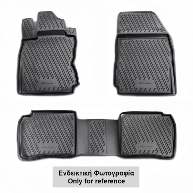 ΠΑΤΑΚΙΑ ΣΕ ΣΚΑΦΗ TPE ΛΑΣΤΙΧΟ ΓΙΑ KIA CARNIVAL 06/2006-2014  ΣΕ ΑΝΘΡΑΚΙ ΣΚΟΥΡΟ ΓΚΡΙ ΧΡΩΜΑ NOVLINE - 4 ΤΕΜ.