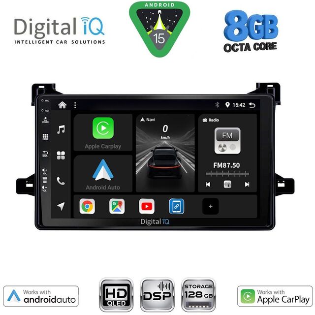 DIGITAL IQ BXF 18727_CPAA (9inc) MULTIMEDIA TABLET for TOYOTA PRIUS mod. 2016-2020