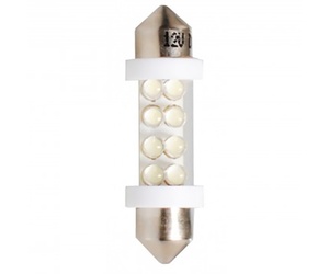 ΛΑΜΠΑΚΙΑ ΠΛΑΦΟΝΙΕΡΑΣ C5W/C10W 12V 0,47W SV8,5 36mm LED 8xLED 3mm ΛΕΥΚΟ BLISTER 2ΤΕΜ. M-TECH