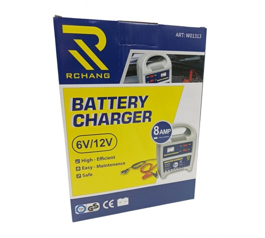 RCHANG ΦΟΡΤΙΣΤΗΣ ΜΠΑΤΑΡΙΑΣ ΑΥΤΟΚΙΝΗΤΟΥ 6V/12V 8AMP W013013