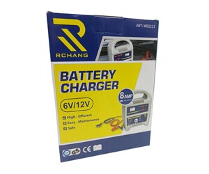 RCHANG ΦΟΡΤΙΣΤΗΣ ΜΠΑΤΑΡΙΑΣ ΑΥΤΟΚΙΝΗΤΟΥ 6V/12V 8AMP W013013
