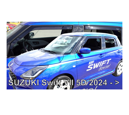ΑΝΕΜΟΘΡΑΥΣΤΕΣ ΓΙΑ SUZUKI SWIFT 5D 2024+ ΣΕΤ ΑΥΤΟΚΙΝΗΤΟΥ ΑΠΟ ΕΥΚΑΜΠΤΟ ΦΙΜΕ ΠΛΑΣΤΙΚΟ HEKO - 4 ΤΕΜ.