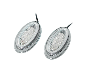 ΦΛΑΣ MOTO SIDE MARKET 12V LED 70x40mm ΧΡΩΜΙΟ - 2ΤΕΜ.