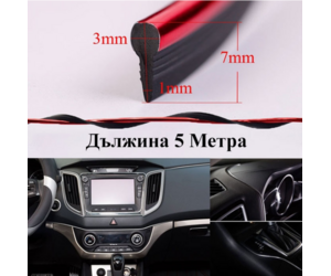 Χρώμιο λωρίδα για εσωτερική διακόσμηση 3m