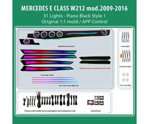 DIQ AMBIENT MERCEDES E (W212) BW212S1 (Digital iQ Ambient Light for Mercedes E (W212) mod. 2009-2016 with 31 Lights Style 1)