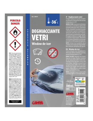 ΑΝΤΙΠΑΓΩΤΙΚΟ ΤΖΑΜΙΩΝ ΣΕ ΣΠΡΕΙ -36°C DE-ICER 300ml LAMPA - 1 ΤΕΜ.