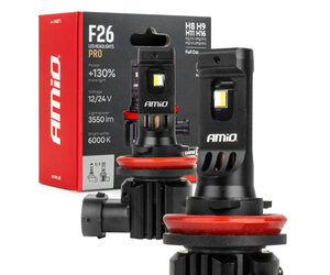 AMiO - Λάμπες LED F26 Pro Series H8/H9/H11/H16 12/24V 68W 2900-3550lm 6.000K Full Can-Bus Plug&Play - 2 Τεμ. (04873/AM)