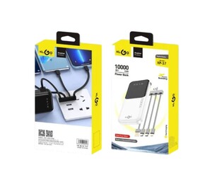 KLGO POWER BANK 10000mAh ΜΕ 2 ΘΥΡΕΣ USB-A & 4 ΑΠΟΣΠΩΜΕΝΑ ΚΑΛΩΔΙΑ KP-37