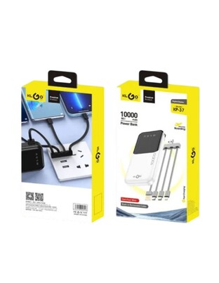KLGO POWER BANK 10000mAh ΜΕ 2 ΘΥΡΕΣ USB-A & 4 ΑΠΟΣΠΩΜΕΝΑ ΚΑΛΩΔΙΑ KP-37