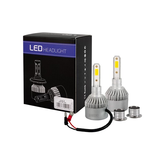 H3 LED SET C6 12/24V 6.500K 10.000lm 80W ΛΑΜΠΑ ΜΕ COB EPISTAR 1021 LED ΚΑΙ ΑΝΕΜΙΣΤΗΡΑΚΙ M-TECH - 2 ΤΕΜ.